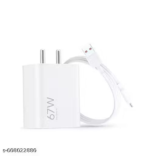 67Watt Ultra Fast Type-C Charger Adapter Like Mobile Charger | Qualcomm QC 3.0 Quick Charger with 1 Meter Type C...