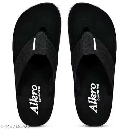 New look with Trendy/Stylish/elegant/ Black and White Flip-Flops for Men – Comfortable Casual Wear for Indoor and Outdoor